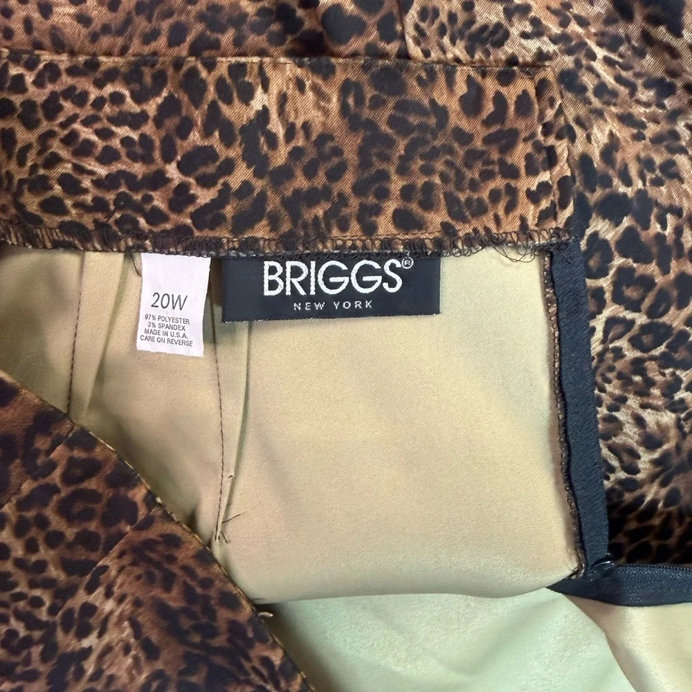 Briggs New York Animal Print Skirt Size 20